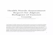 Health Needs Assessment Report for Afghan Refugees of Summit County
