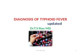 DIAGNOSIS OF TYPHOID FEVER