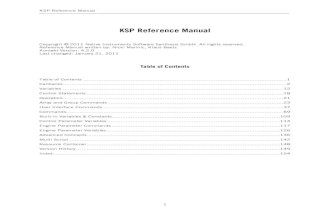 KSP Reference Manual