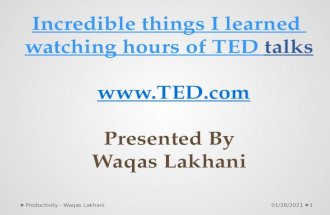 Incredible things I learned watching hours of ted