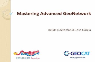 FOSS4G Mastering Advanced GeoNetwork