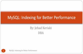 MySQL: Indexing for Better Performance