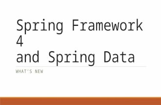 Spring 4 en spring data