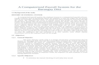 Thesis in Computerized Payroll System for Brangay Hall, Dita