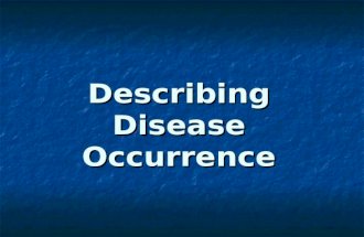 Measure of disease_occurence
