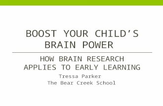 Boosting Your Child's Brain Power: How Brain Research Applies to Early Learning