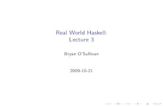 Real World Haskell: Lecture 3