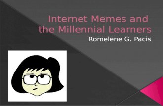 Internet memes and the millenial learners