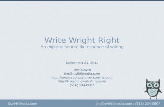 Write Wright Right