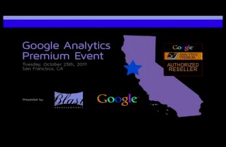 Google Analytics Segmentation Visualization Customization, GA Event - San Francisco 2011