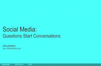 Social Media:  Questions Start Conversations