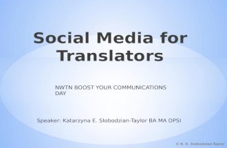 Social media for translators