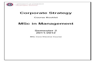 Corporate Strategy Course Booklet