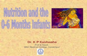 Nutrition And The 0 6 Months Infants (Final)