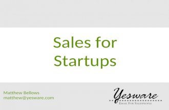 Sales for Startups