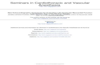 Echocardiographic Techniques for Evaluating Left Ventricular Myocardial Function