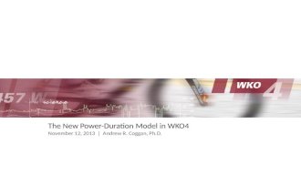 The New Power Duration Model in WKO4 - Part 2