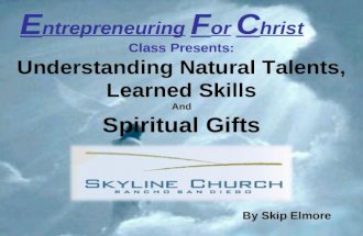 EFC - Natural Talents / Spiritual Gifts
