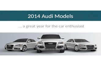 2014 Audi Models…a great year for the car enthusiast