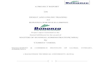 Project Report on Bonanza Portfolio