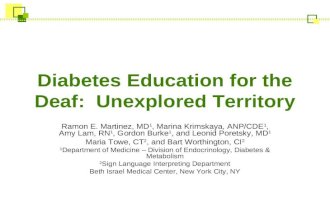 Diabetes Education for the Deaf: Unexplored Territory