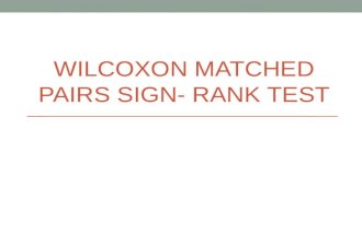 Wilcoxon Matched-Pairs Signed-Ranks Test