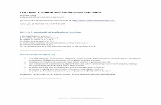 CFA Level 1 Ethical Standards Notes