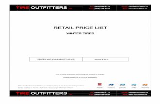 Tire Price List [TireOutfitters Toronto Tire Specialist]