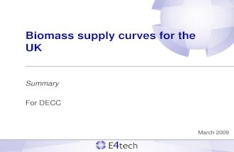 Biomass Supply Curves for the UK E4tech 2009