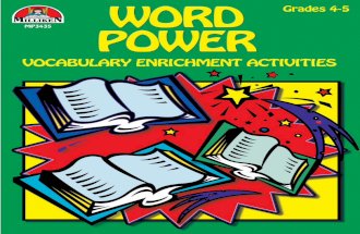 Word Power-Vocabulary Enrichment Activities, Grades 4-5