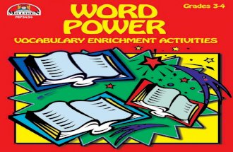 Word Power-Vocabulary Enrichment Activities, Grades 3-4