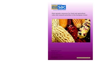 EASAC Plant Genetic Resources for Food and Agriculture