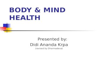 Body & mind health