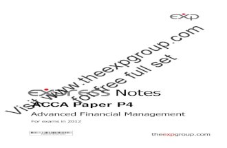 Acca p4 2012 Notes