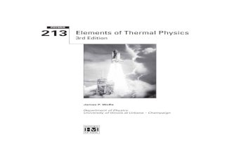 Physics 213 Elements of Thermal Physics 3rd Edition