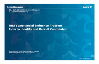 How to identify & recruit candidates for the ibm select program