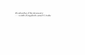 Kalasha Dictionary