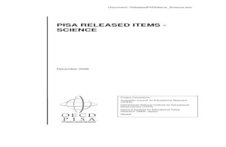 PISA Released Items Science[1]