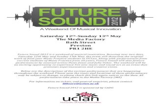Future Sound 2012: Performance Schedule