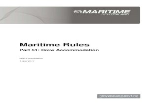 Part51 Maritime Rule Crew Accomodation