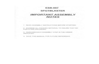 ESB007 Spot Blaster Manual