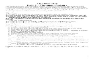 AP Chem Unit 4 Thermochem Student Packet