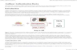 Aadhaar Authentication Basics