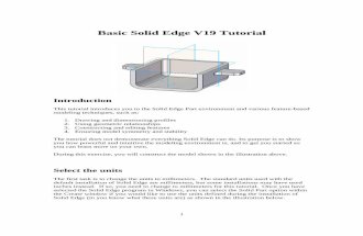 Basic Solid Edge V19 Tutorial