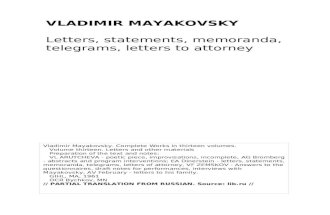 Vladimir Mayakovsky - Letters