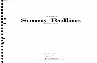Sonny Rollins Jazz Master Solo Transcription With Analysis
