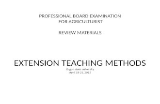 Extension Teaching Methods