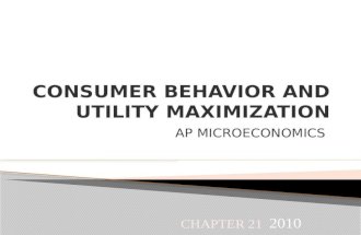 Consumer Behaviour and Utility Analysis