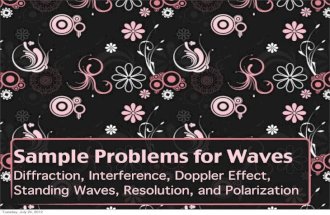 Sample Problems on Waves