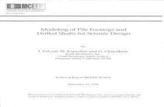 Modeling of Pile Footings and Drilled Shafts for Seismic Design